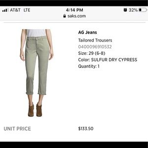 AG Adriano Goldschmied Caden Tailored Trouser